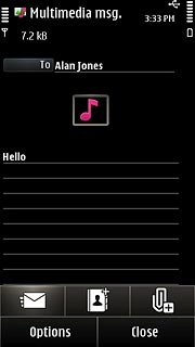 Press the send icon when you've finished your picture message.