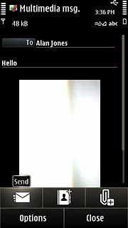 Press the send icon.