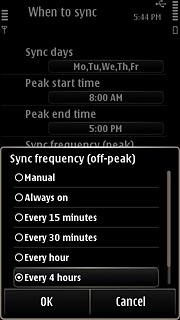 Press the required period.