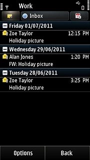 Press the new email message icon.