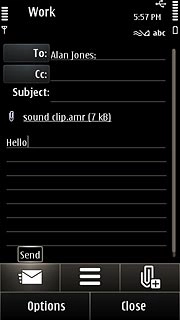 Press the send icon.
