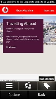 Press the bookmarks icon.Go to the required folder.