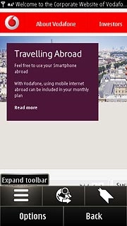 Press the menu icon.