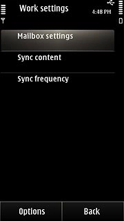 Press Mailbox settings.