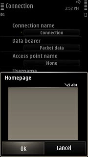 Key in http://pxt.vodafone.net.au/pxtsend and press OK.