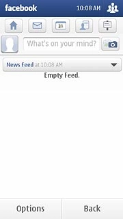 Press What's on your mind?.Key in the required status update.