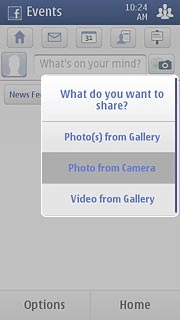 To upload a new picture:Press Photo from Camera.