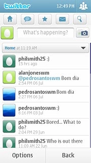 Press What's happening?.