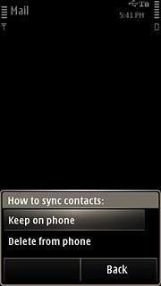 Press Keep on phone or Delete from phone.