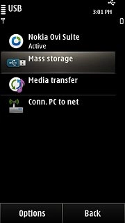 Press Mass storage.