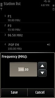 Press the number to the left or the number to the right of the dot.