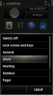 To turn off silent mode:Press another profile than Silent.