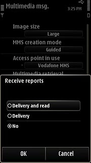 To turn on the function:Press Delivery and read or Delivery.