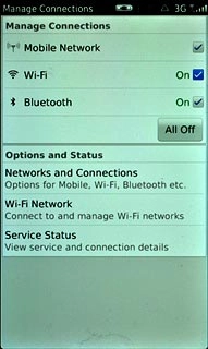 When the box next to the menu item is ticked (V), Wi-Fi is turned on.