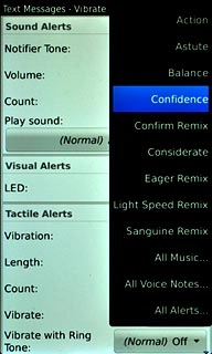 Press the required message tone.