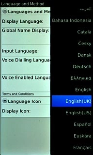 Press the required language.