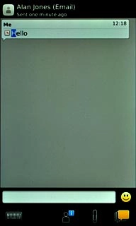 Press and hold the required text message until a pop-up menu is displayed.