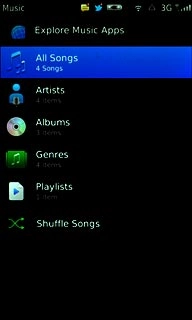 Press the required category.Go to the required audio file or playlist.