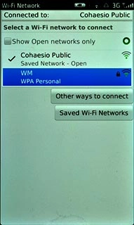 Press the required Wi-Fi network.Follow the instructions on the display to select security settings, if required.