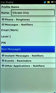 Press the required message type.