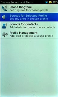 Press Sounds for Selected Profile.