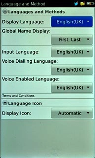 Press Display Language.