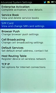 Press SIM Card.