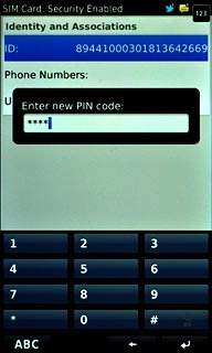 Key in a new PIN and press Enter.