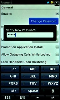 Key in the new phone lock code again and press Enter.
