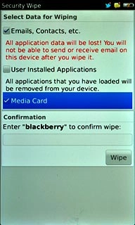 When the box next to the menu item is ticked (V), the selected data will be deleted.