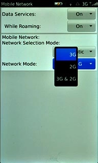 Press 3G, 2G or 3G & 2G.