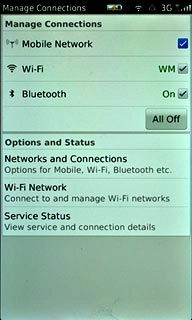 Press Mobile Network to turn flight mode on or off.When the box next to the menu item is empty, flight mode is turned off.