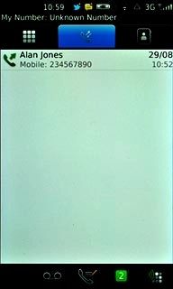 Press the call list icon.