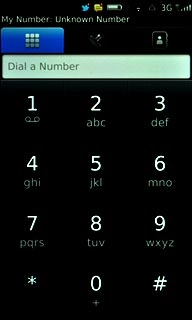 Press the keypad icon.