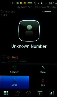 Press Swap to swap calls.