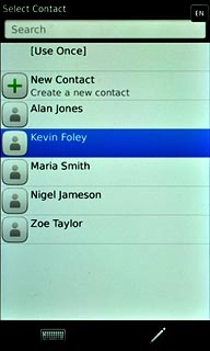 Press the required contact.The contact is saved on the selected key.