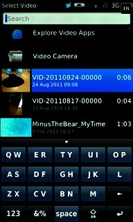 Press the required video clip.