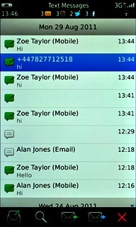 Press and hold the required picture message until a pop-up menu is displayed.