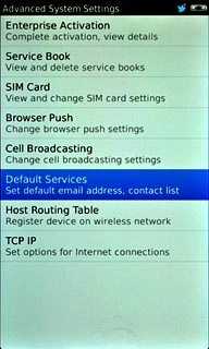 Press Default Services.