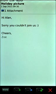 Press the reply icon.Write your email message.