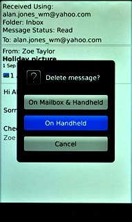 To keep a copy on the server:Press On Handheld.