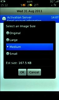 If you're sending a picture:Press the required resolution.