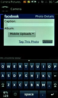 Key in text for the picture.Press Upload.