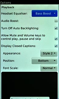 Press Headset Equaliser.
