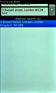 Press the required destination.