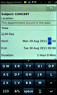 Press Start and End and follow the instructions on the display to select start and end time.Follow the instructions on the display to key in further information.