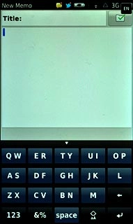 Press the text input field.Write the note.