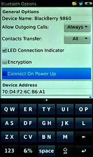 Press the menu item to turn the function on of off.