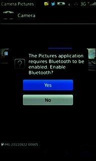 If required, press Yes to turn on Bluetooth.