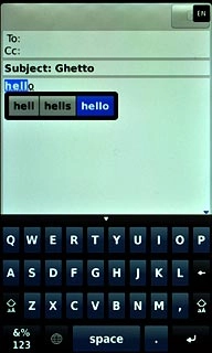 Press the required word to insert it.
